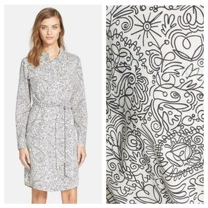 Tory Burch Brigitte doodle shirt dress 8